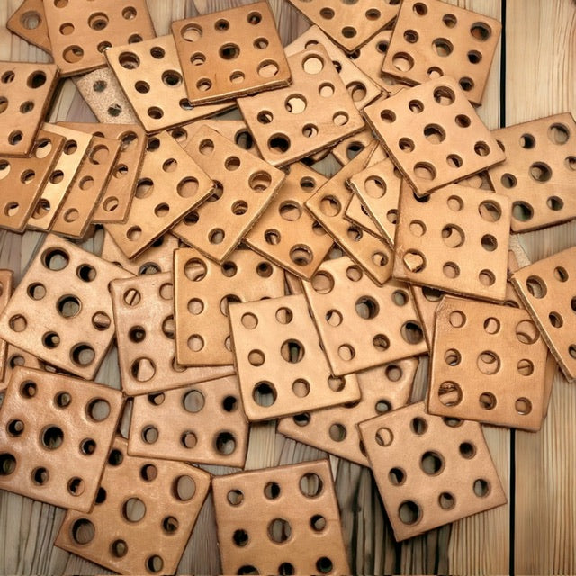 Leren vierkantjes 5,1 x 5,1 cm - Parrot and Bird Supplies