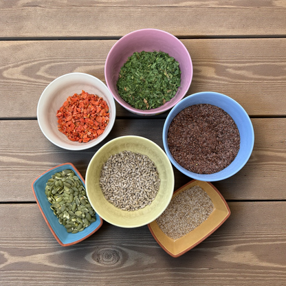 Lijnzaad snacks   Spinazie wortel