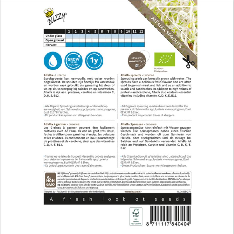Organic Sprouting Alfalfa - Parrot and Bird Supplies