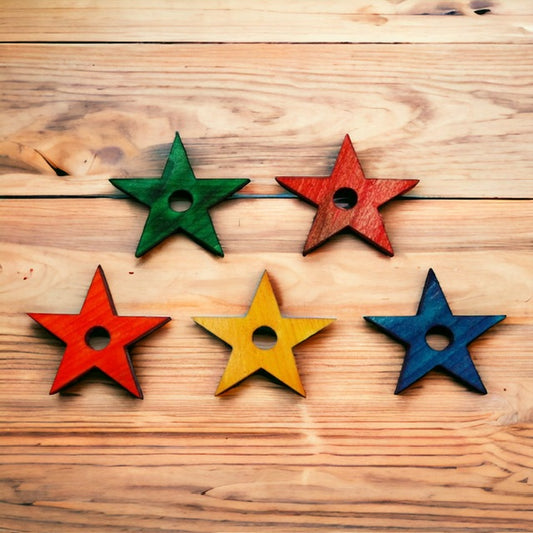 Colored wooden star