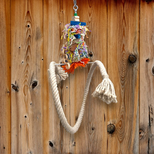 Ring swing extra with pin large raffia