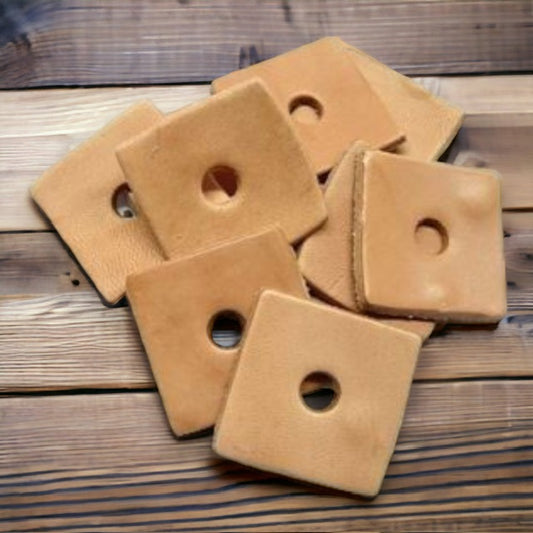 10pcs Leather squares 3.8 cm