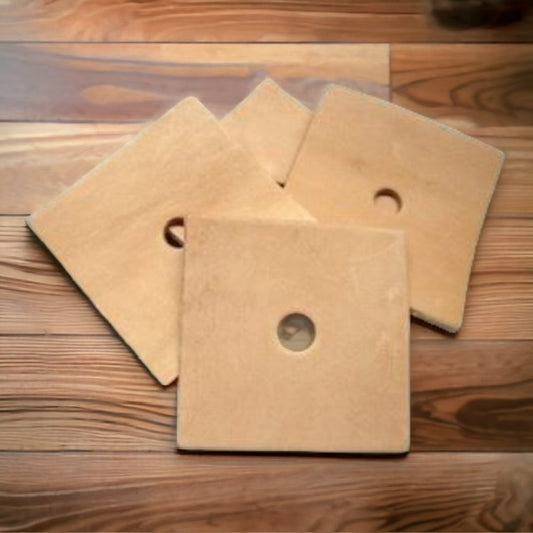 10pcs Leather squares 7.6 cm